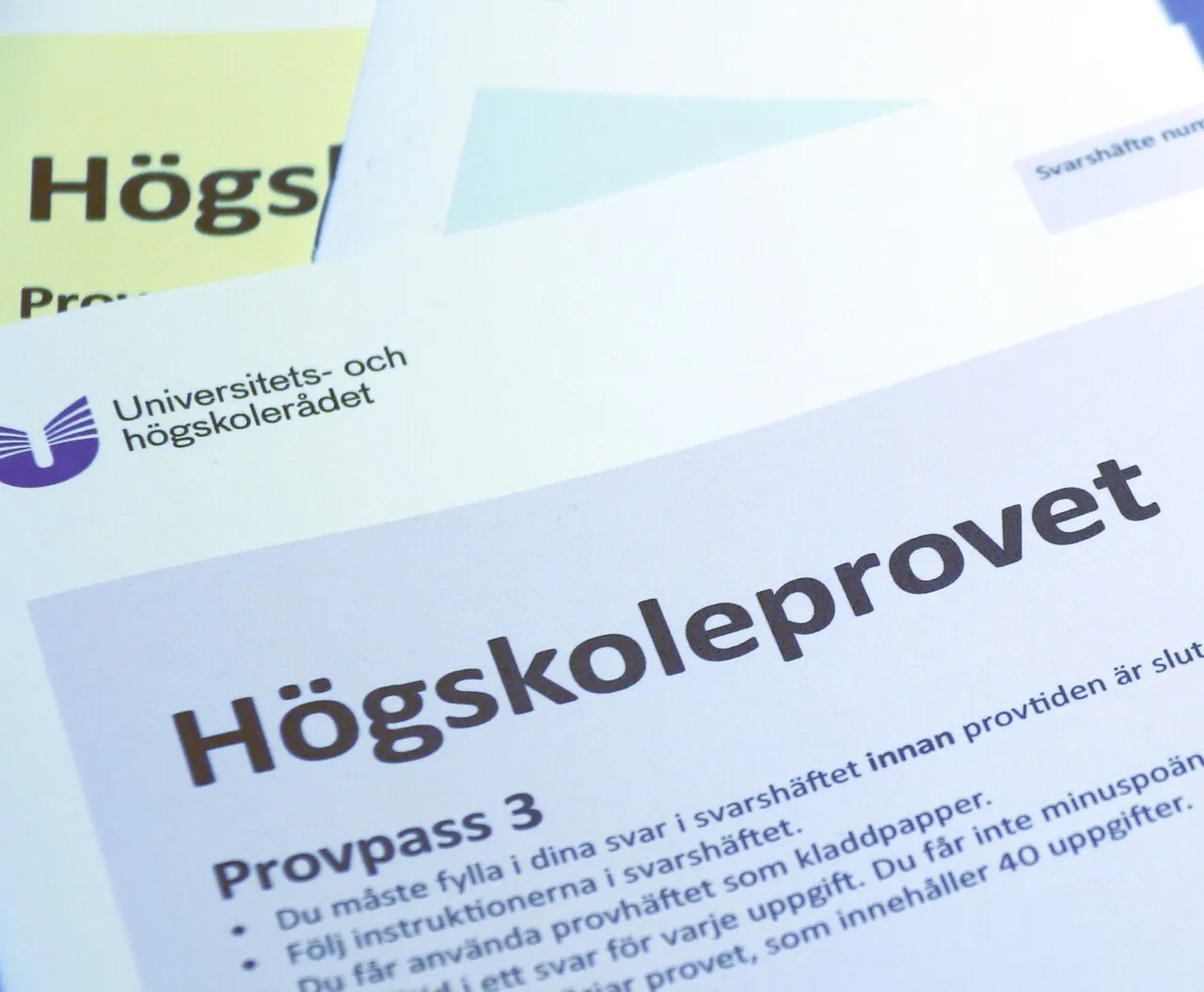 Het vragenformulier van het Zweedse hogeschooltoelatingsexamen (högskoleprovet).