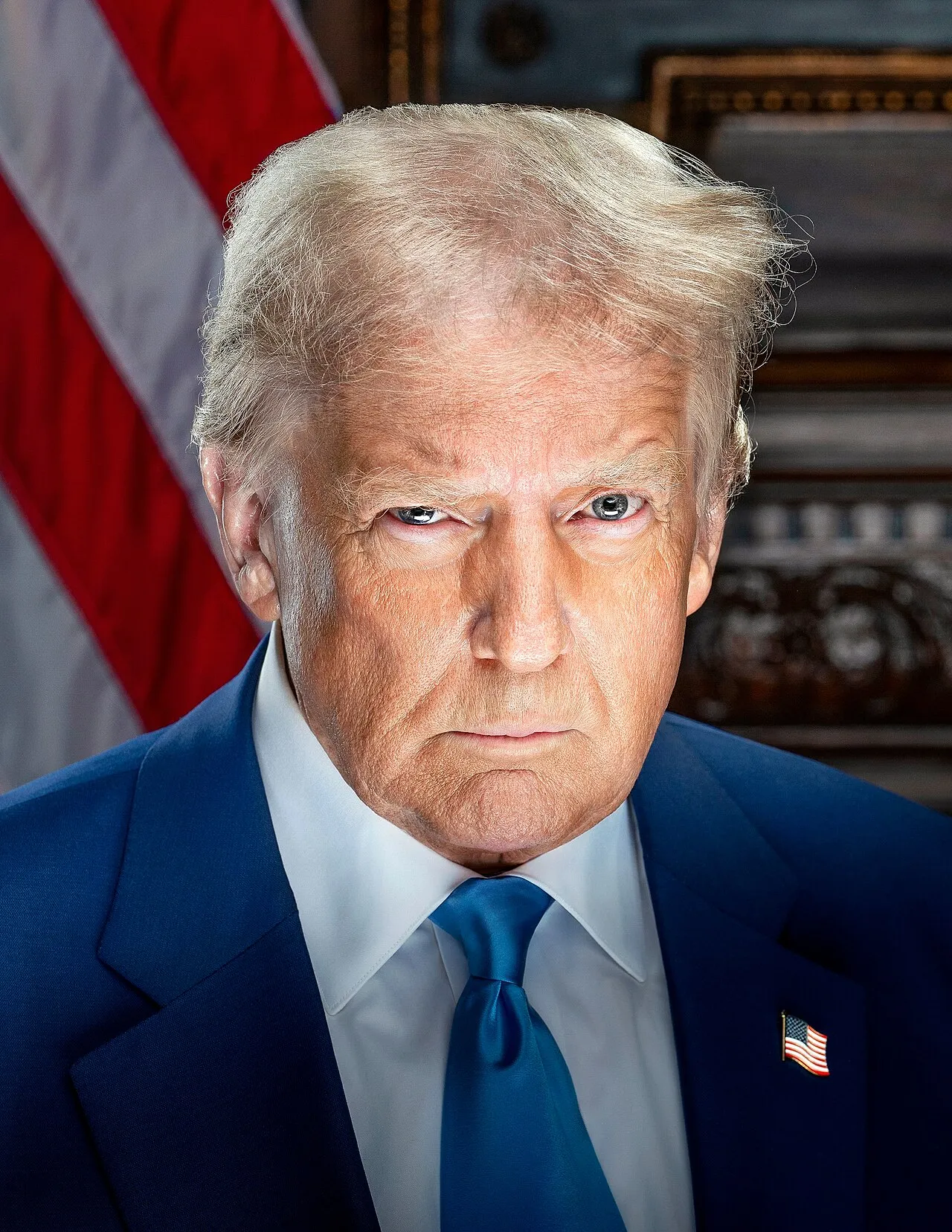 Officiële ambtsportret van de Amerikaanse president Donald Trump uit 2025.
