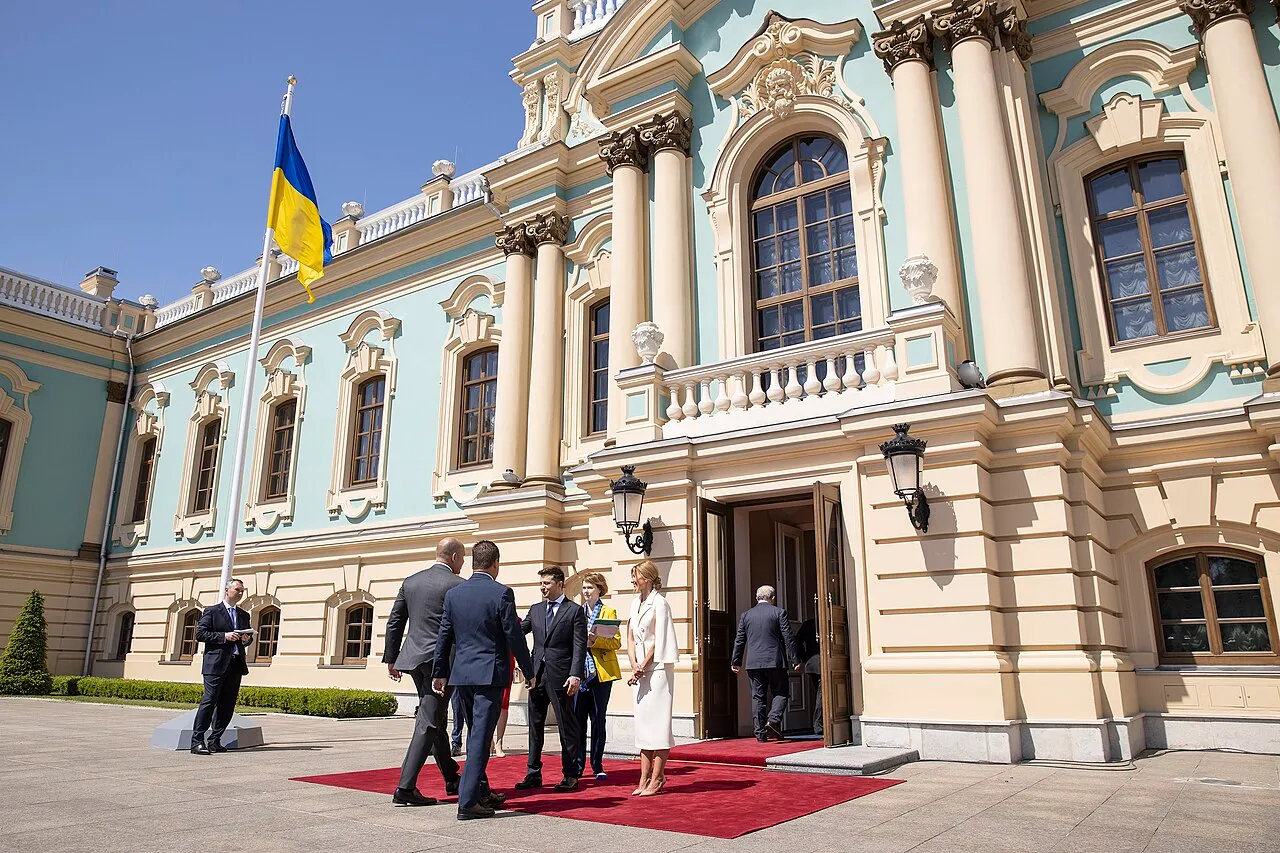 Volodymyr Zelenskyj bij zijn presidentiële inauguratie in 2019