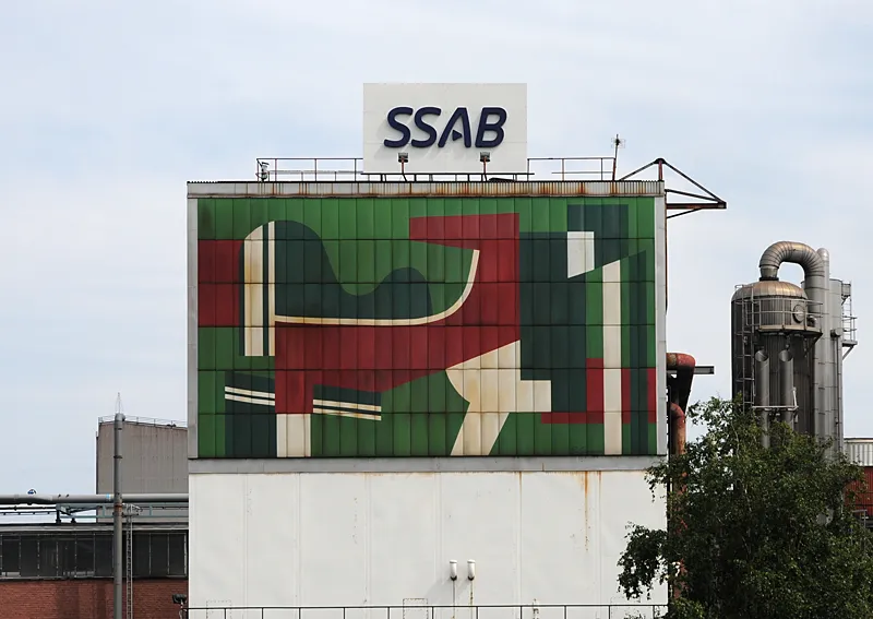 De staalfabriek van SSAB in Oxelösund